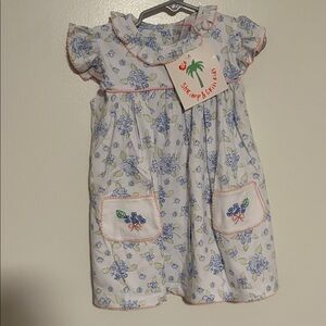 Shrimp & Grits Kids Blue Floral Casual Dress